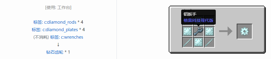 我的世界格雷科技现代版齿轮合成表大全