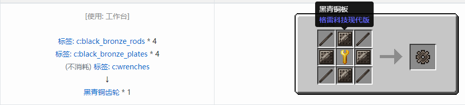 我的世界格雷科技现代版齿轮合成表大全