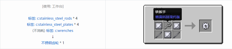 我的世界格雷科技现代版齿轮合成表大全