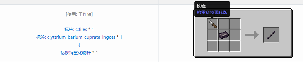 我的世界格雷科技现代版杆合成表大全