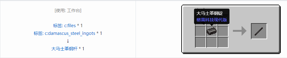 我的世界格雷科技现代版杆合成表大全