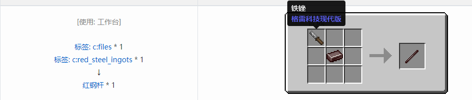 我的世界格雷科技现代版杆合成表大全