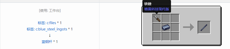 我的世界格雷科技现代版杆合成表大全