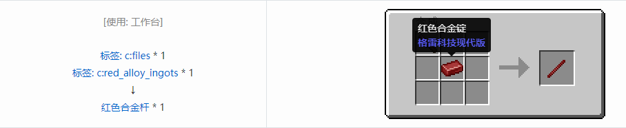 我的世界格雷科技现代版杆合成表大全