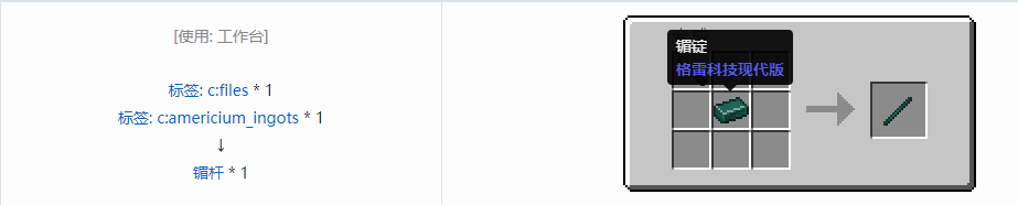 我的世界格雷科技现代版杆合成表大全