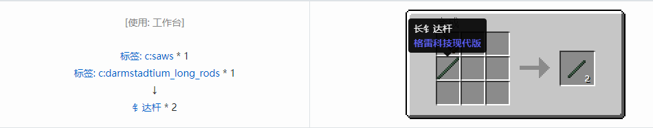 我的世界格雷科技现代版杆合成表大全