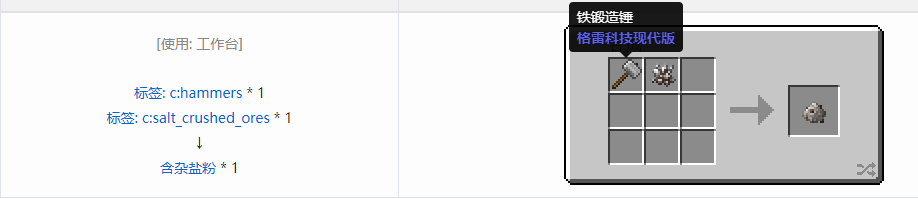 我的世界格雷科技现代版含杂粉合成表大全