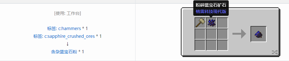 我的世界格雷科技现代版含杂粉合成表大全