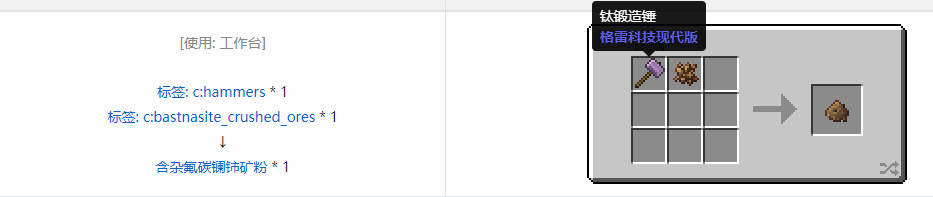 我的世界格雷科技现代版含杂粉合成表大全