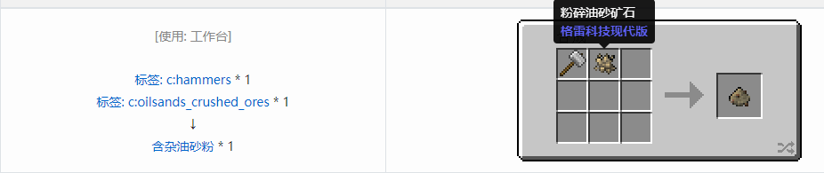 我的世界格雷科技现代版含杂粉合成表大全