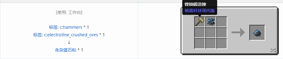 我的世界格雷科技现代版含杂粉合成表大全