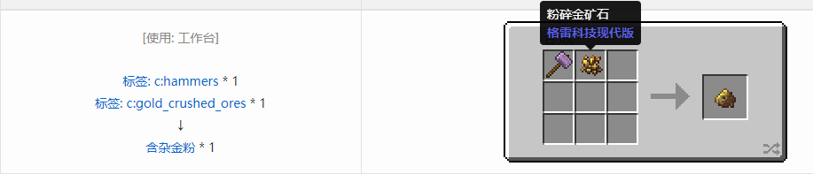 我的世界格雷科技现代版含杂粉合成表大全