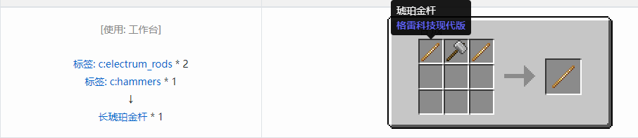 我的世界格雷科技现代版长杆合成表大全