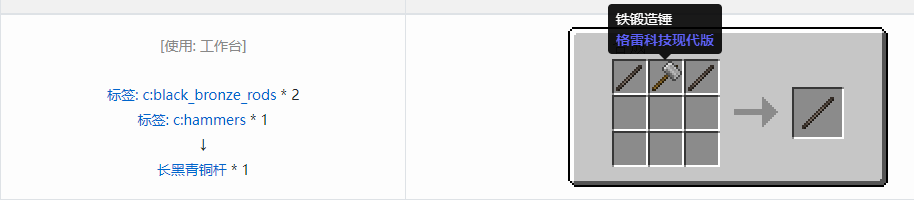 我的世界格雷科技现代版长杆合成表大全