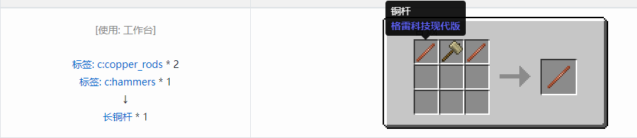 我的世界格雷科技现代版长杆合成表大全