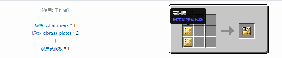 我的世界格雷科技现代版双层板合成表大全