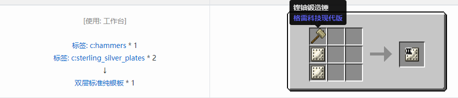 我的世界格雷科技现代版双层板合成表大全