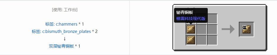我的世界格雷科技现代版双层板合成表大全