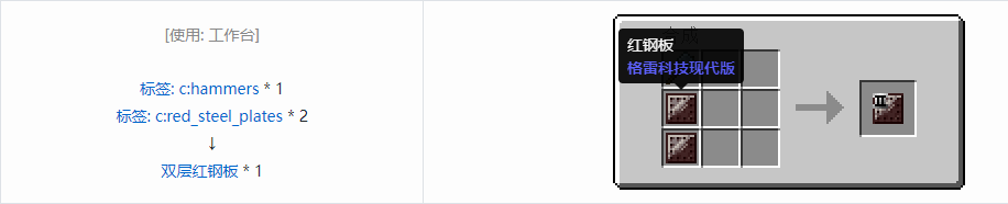 我的世界格雷科技现代版双层板合成表大全