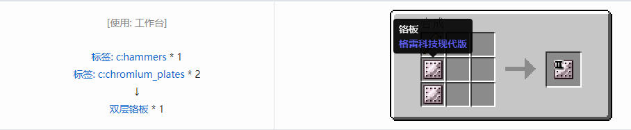 我的世界格雷科技现代版双层板合成表大全