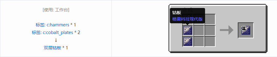 我的世界格雷科技现代版双层板合成表大全