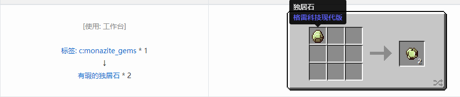 我的世界格雷科技现代版有瑕宝石合成表大全