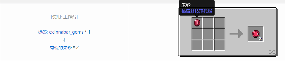 我的世界格雷科技现代版有瑕宝石合成表大全
