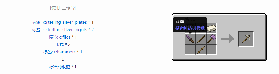 我的世界格雷科技现代版工具合成表大全