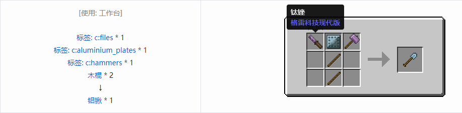 我的世界格雷科技现代版工具合成表大全