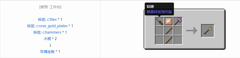 我的世界格雷科技现代版工具合成表大全