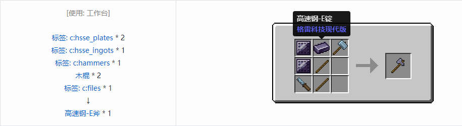 我的世界格雷科技现代版工具合成表大全