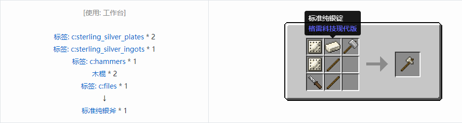 我的世界格雷科技现代版工具合成表大全