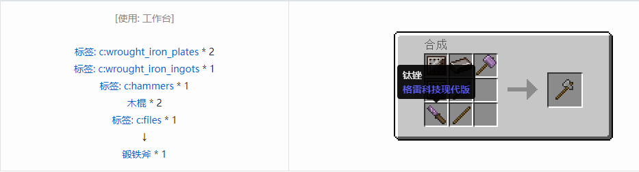 我的世界格雷科技现代版工具合成表大全