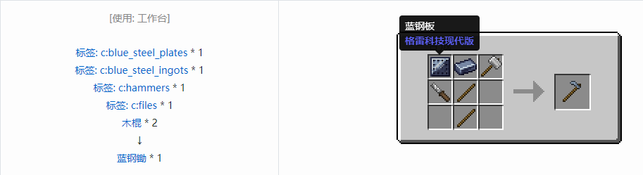 我的世界格雷科技现代版工具合成表大全