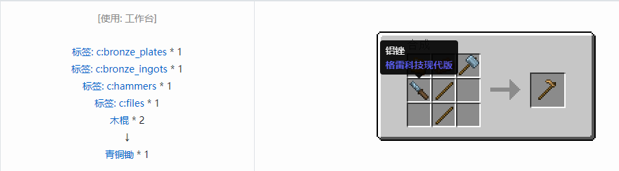 我的世界格雷科技现代版工具合成表大全