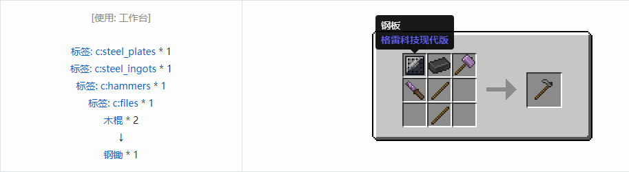 我的世界格雷科技现代版工具合成表大全