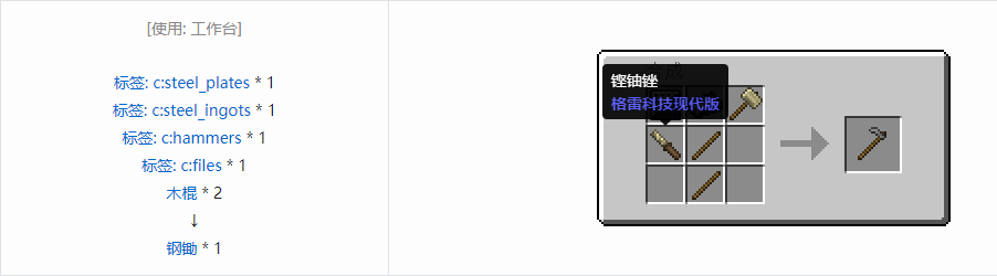 我的世界格雷科技现代版工具合成表大全