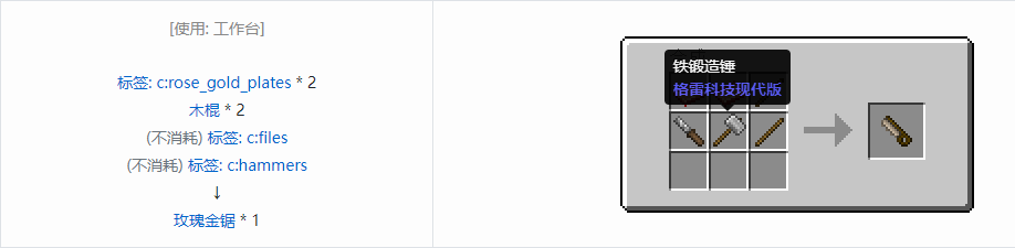我的世界格雷科技现代版工具合成表大全