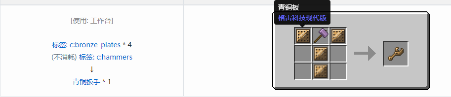 我的世界格雷科技现代版工具合成表大全