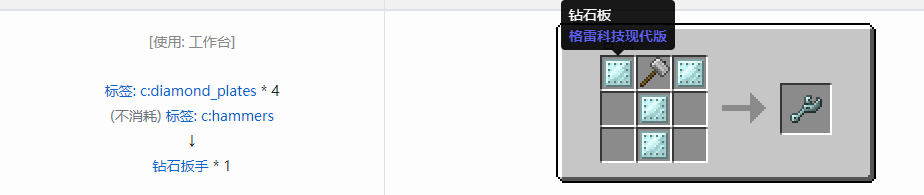 我的世界格雷科技现代版工具合成表大全
