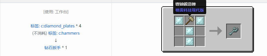 我的世界格雷科技现代版工具合成表大全