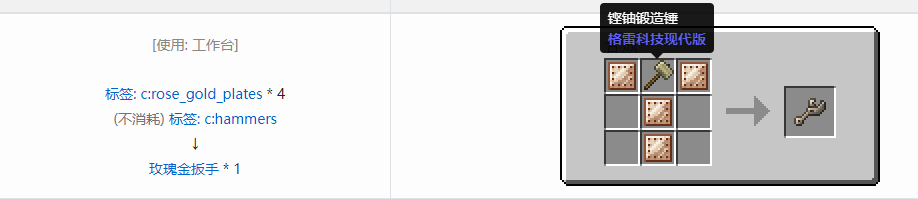我的世界格雷科技现代版工具合成表大全
