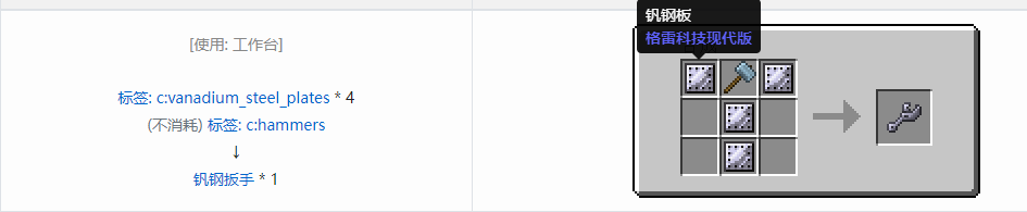我的世界格雷科技现代版工具合成表大全