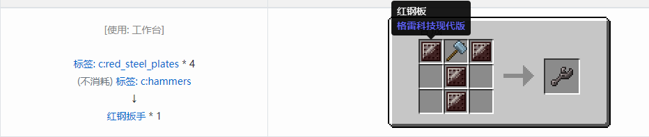 我的世界格雷科技现代版工具合成表大全