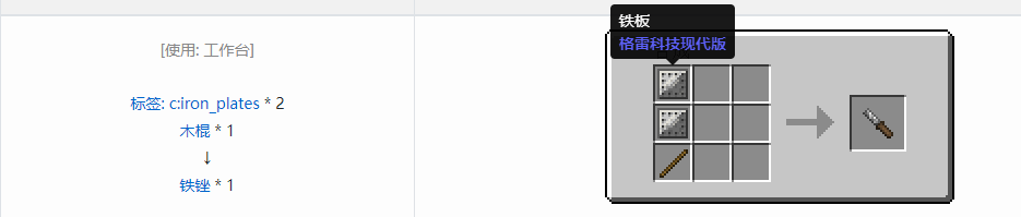 我的世界格雷科技现代版工具合成表大全