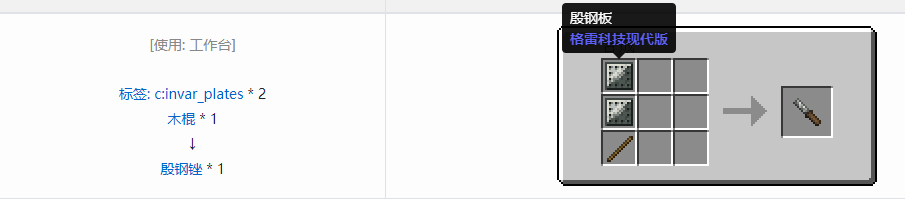 我的世界格雷科技现代版工具合成表大全
