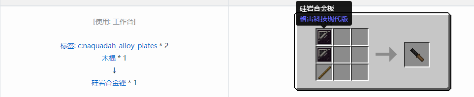我的世界格雷科技现代版工具合成表大全