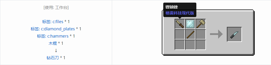 我的世界格雷科技现代版工具合成表大全