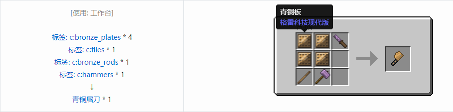 我的世界格雷科技现代版工具合成表大全