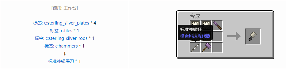 我的世界格雷科技现代版工具合成表大全